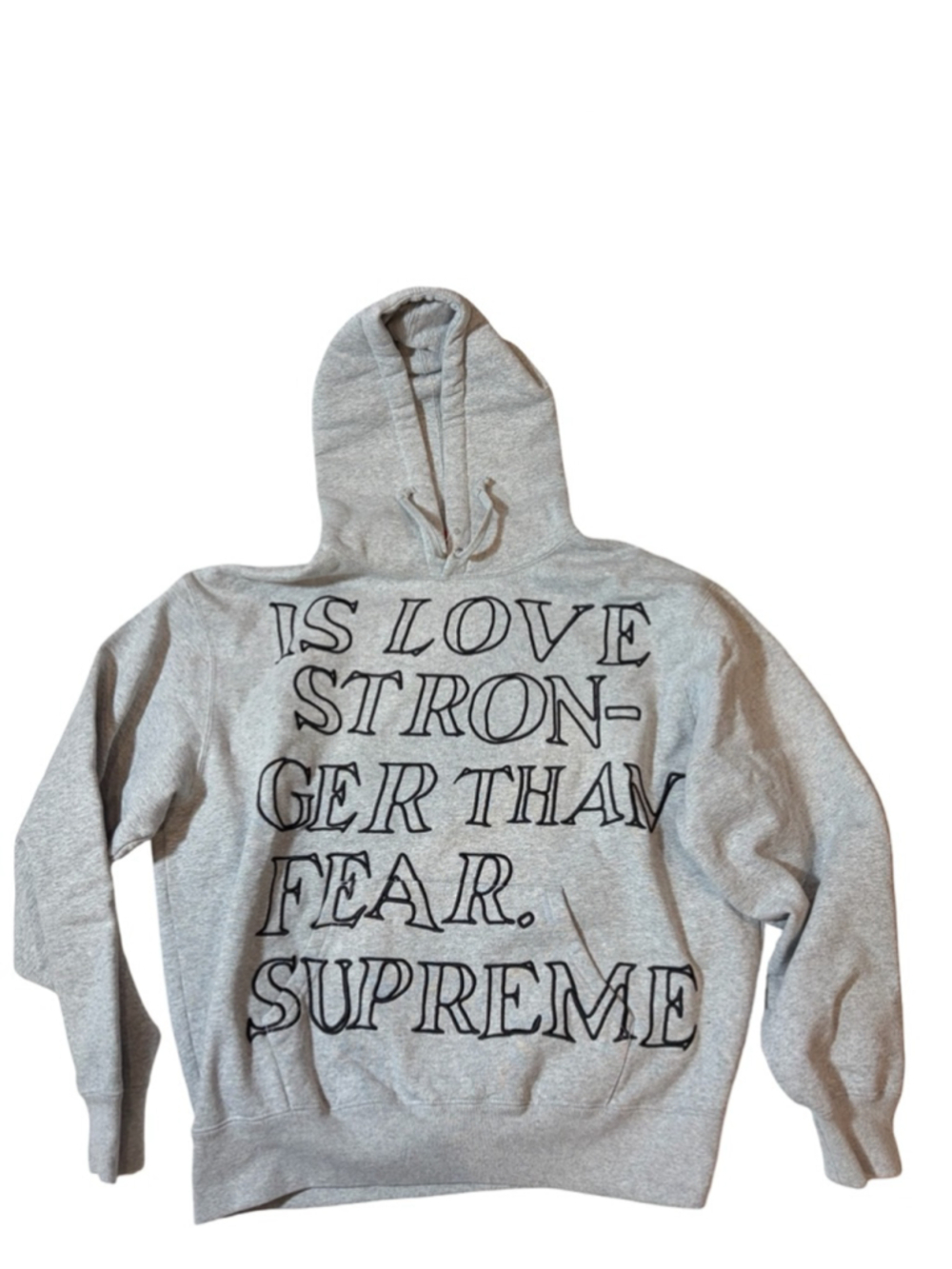 Supreme x Cactus Plant Flea Market Love Is Stronger Than Fear Hoodie Gray Small